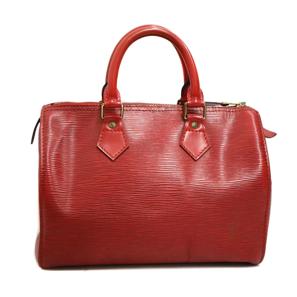 Louis Vuitton Speedy Red Epi Leather Handbag